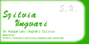 szilvia ungvari business card